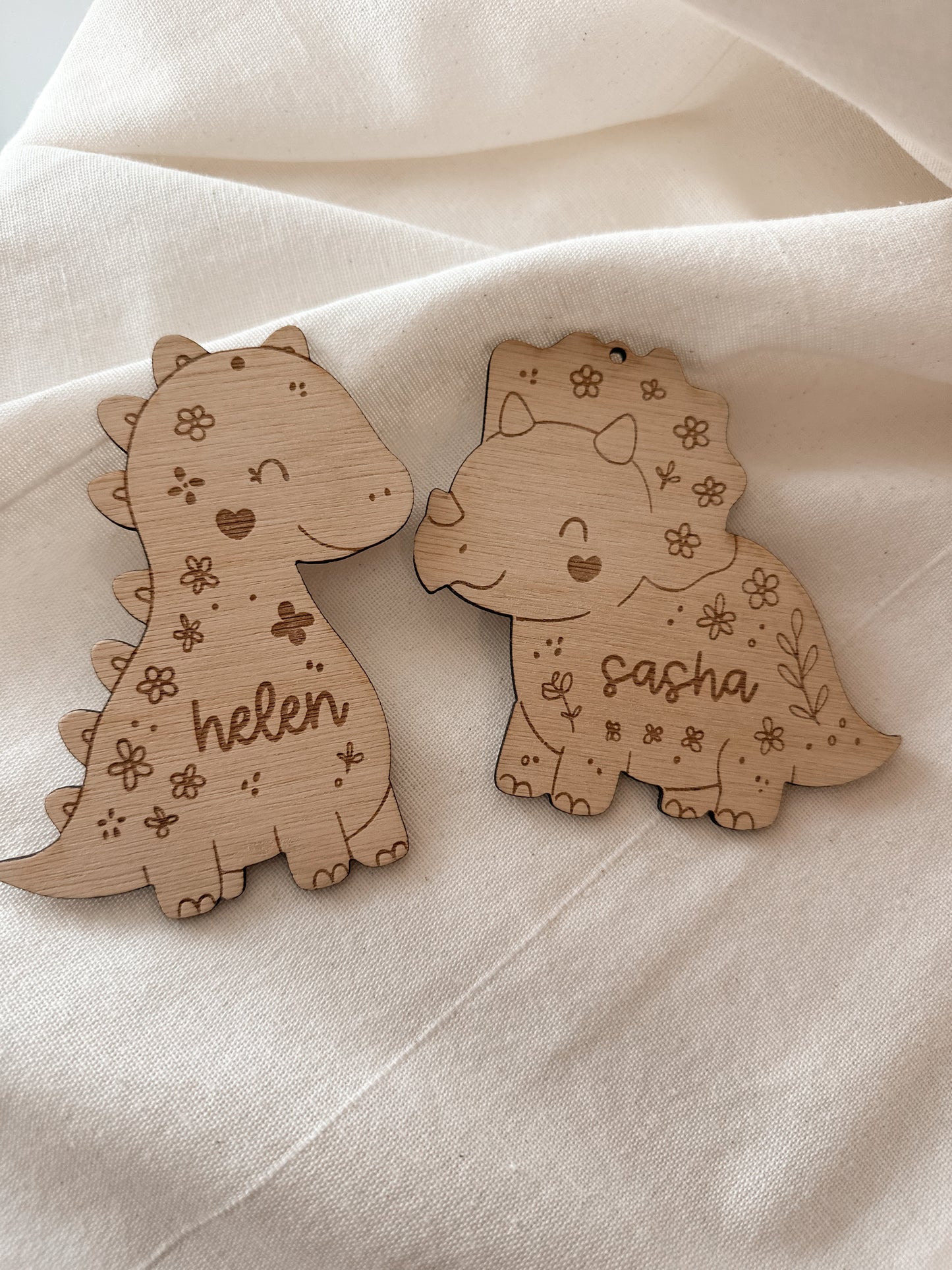 Personalized Dinosaur Ornament for Girls with Name