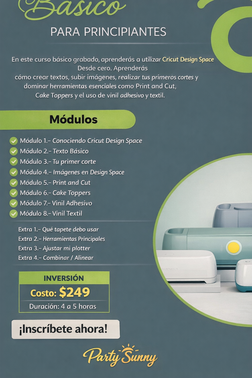 Asesoría Cricut Básico para Principiantes 