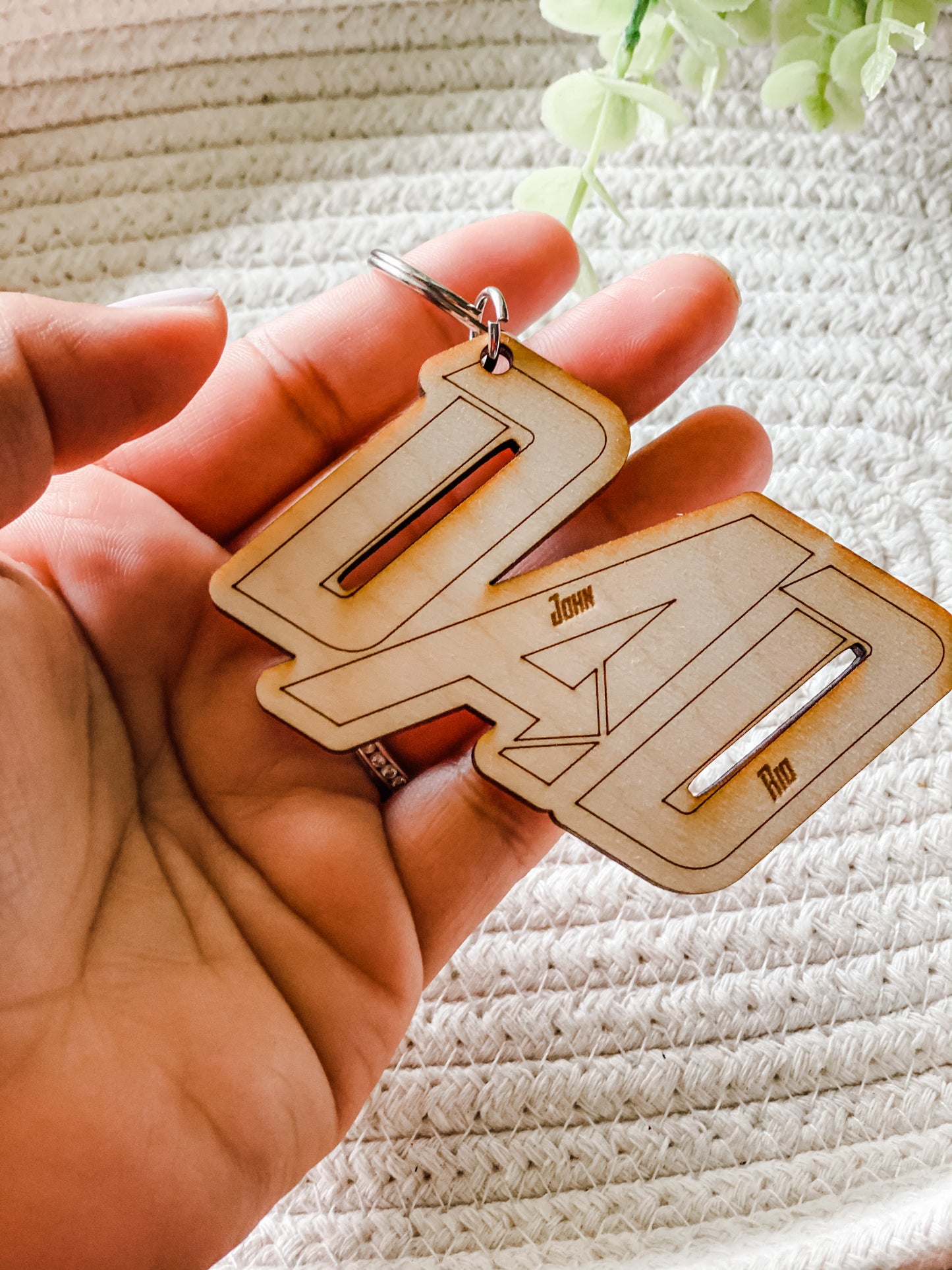 Personalized DAD Keychain with Kids Names | Father's Day Gift | Custom Dad Papa Grandpa Abuelo Key Chain