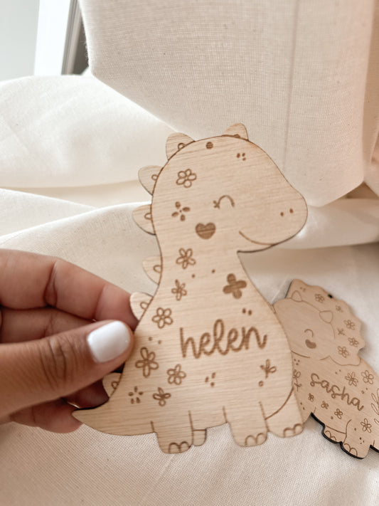 Personalized Dinosaur Ornament for Girls with Name