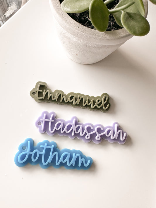 Personalized name tag