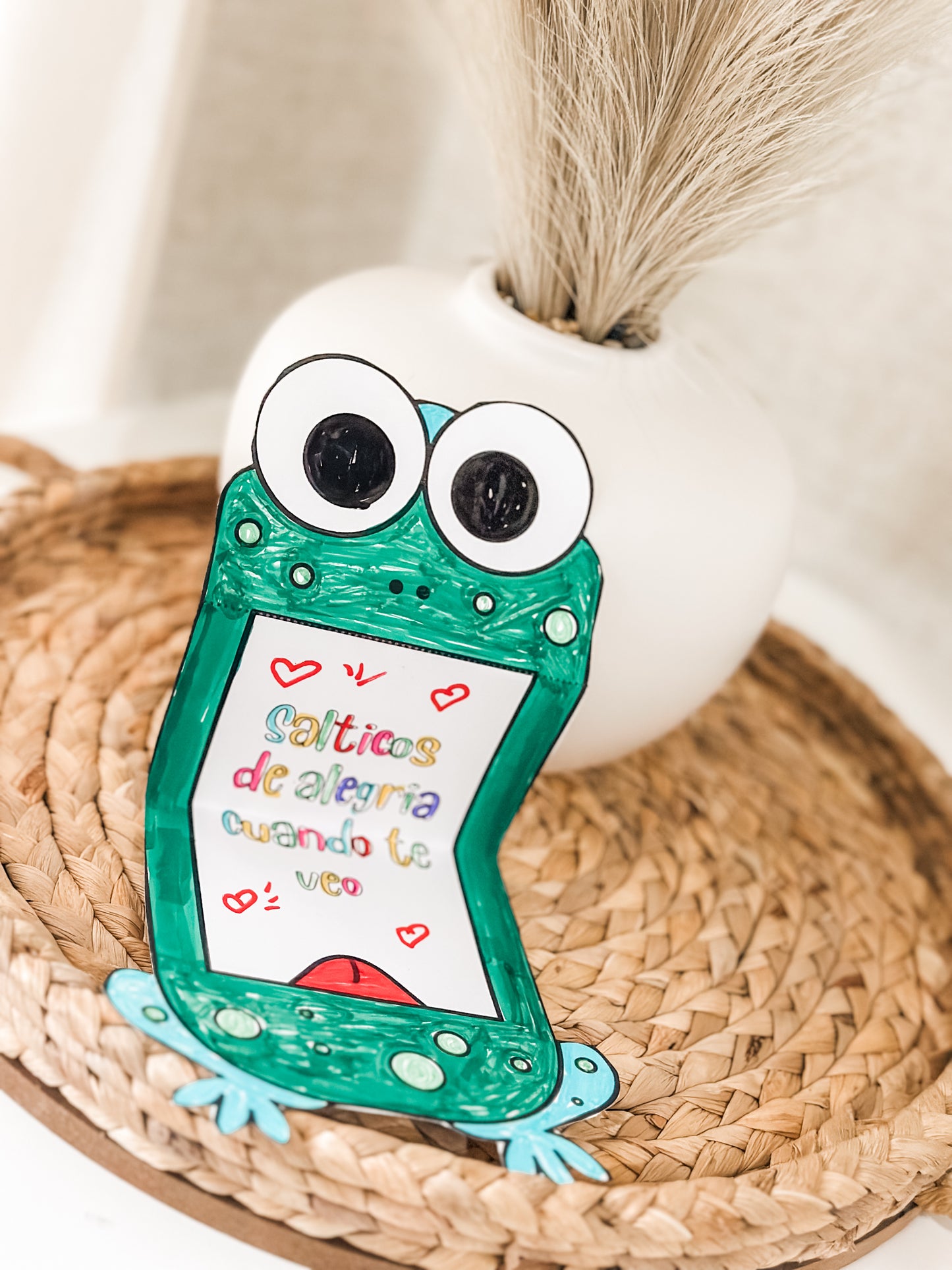 Ranita de San Valentín para Colorear